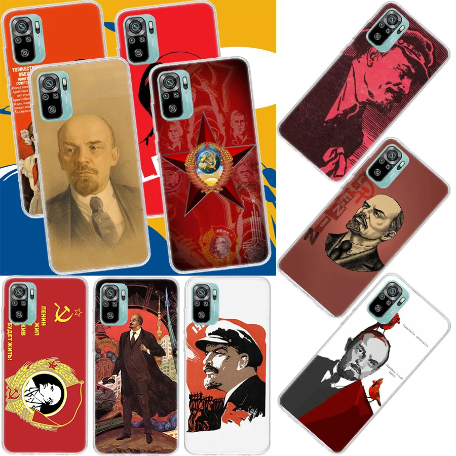 

lenin Soviet Union flag Phone Case For Xiaomi Redmi 10X 10C 10A 9 10 Prime 9T 9C 9A 8A 8 7A 7 6A 6 S2 K40 K30 K20 Pro Capa Coque
