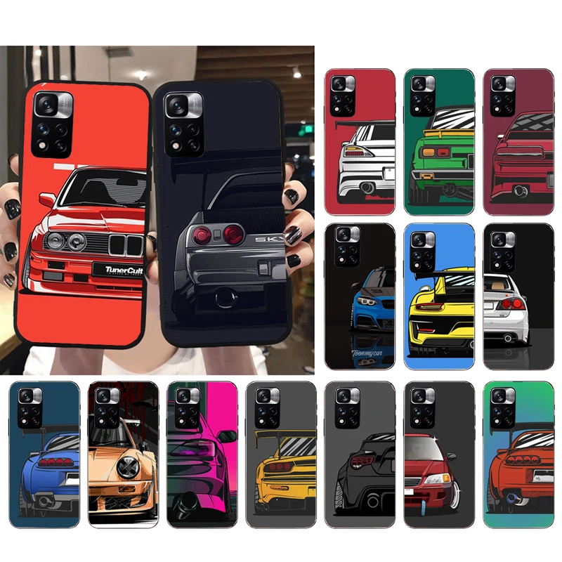 

Japan JDM Sport Car Phone Case for Xiaomi Redmi Note 12 Pro 11S 11 10 Pro 9Pro Note9 10S Redmi 10 9C 9A Funda