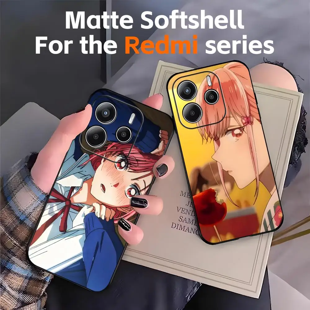 Фото Чехол для телефона Anime Blue Box, мягкий черный чехол для Redmi Note11 12 13 14Pro Plus S 5G 14C A3 №1