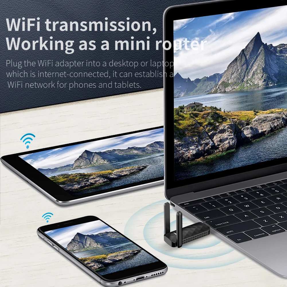 300 Мбит/с 600G WIFI USB беспроводной Wi-Fi адаптер для ноутбука 8.02.11n сетевая карта 2*2 дБи