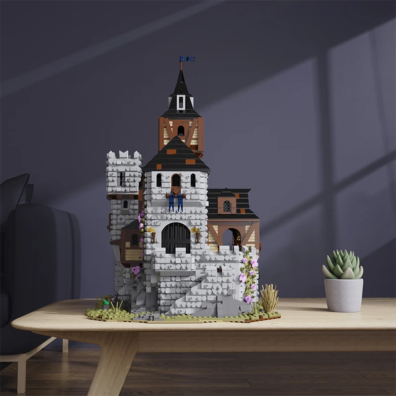 

BuildMoc, ретро средневековый церковный замок, набор строительных блоков, знаменитый семейный собор, игрушки для детей, подарки на день рождения