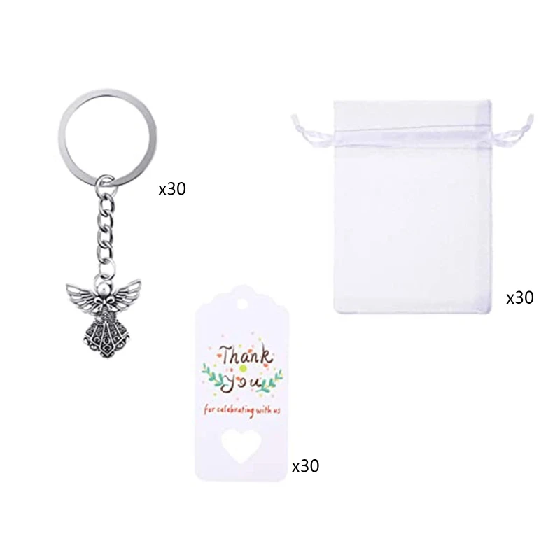 

M2EA for Creative Fashion Angel for KEY Ring Zinc Alloy Pendant Wedding Birthday Party Kids Shower Baptism Communion for KEY
