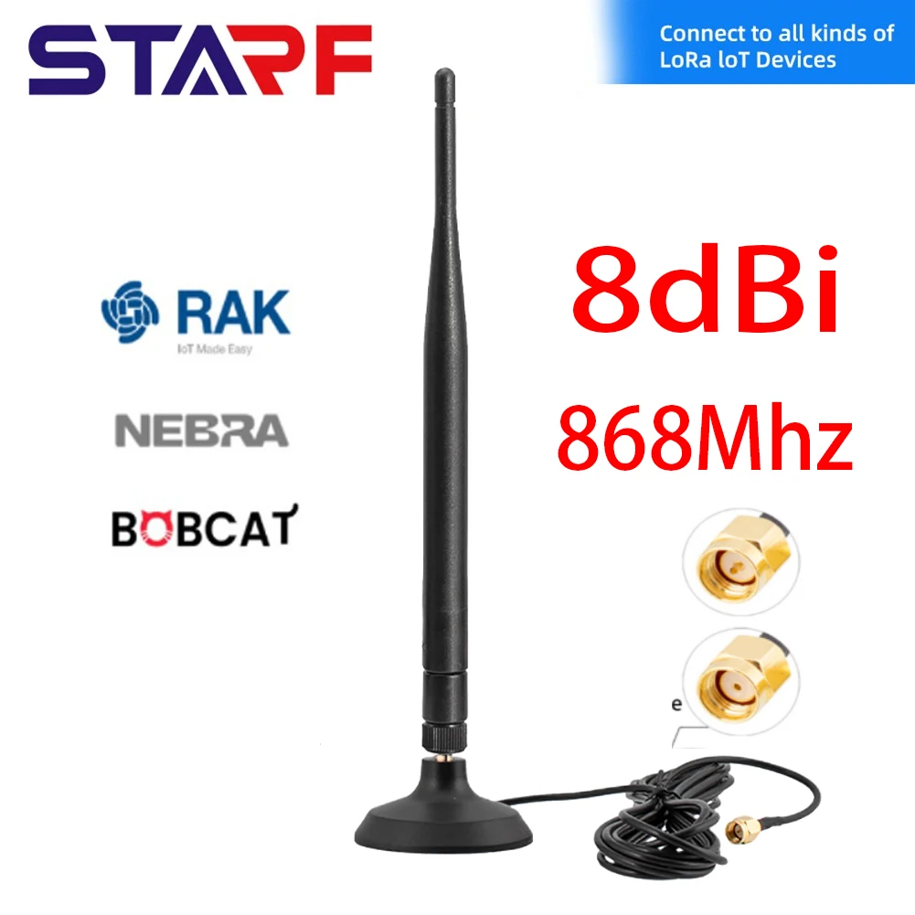 Tanie 8DBi Helium Hotspot Magnesowa Podstawka 868MHZ Zestaw Z Anteną RP-SMA Męski Na RAK Nebra 2 Bobcat 300 Miner Antena Wewnętrzna