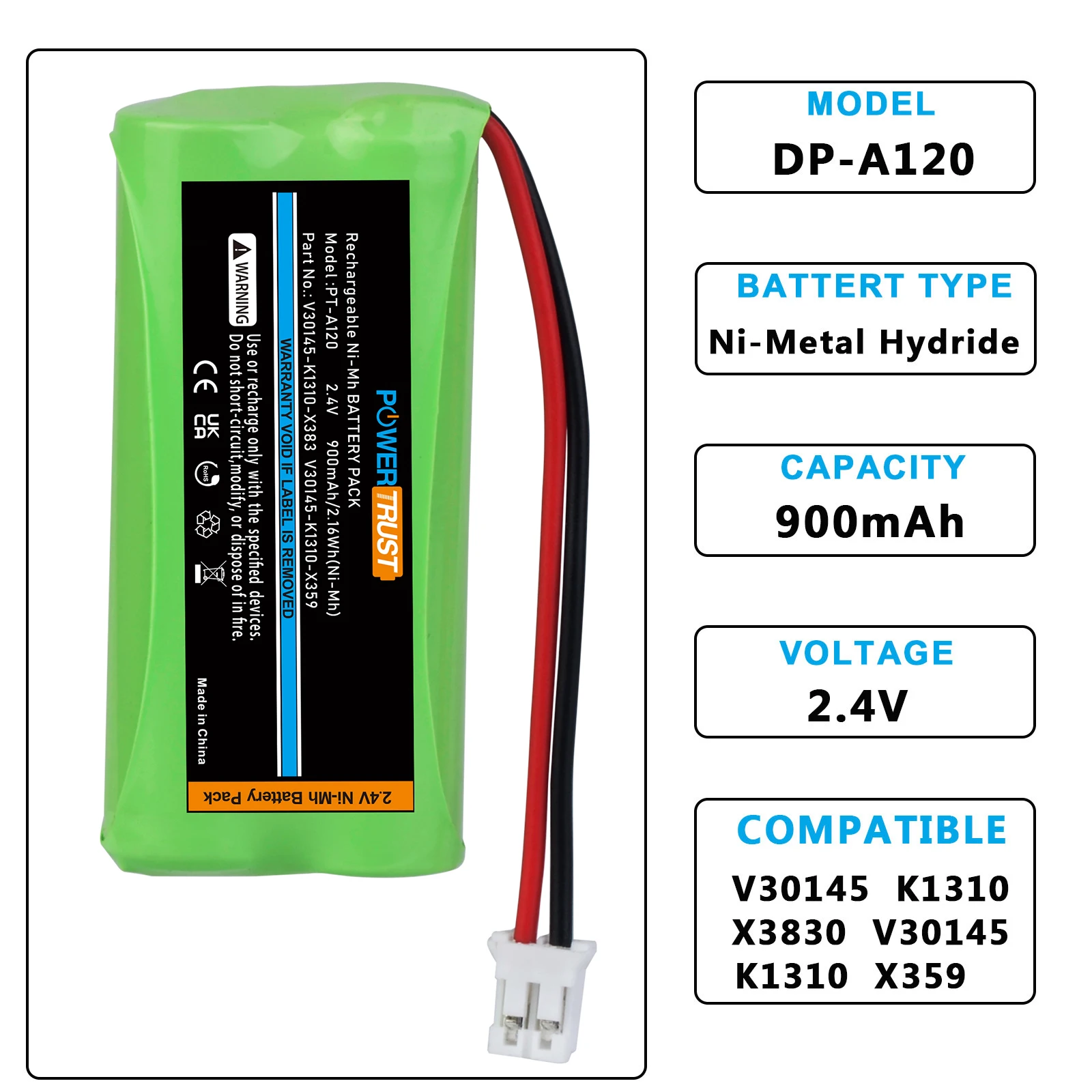 Аккумулятор 900 мАч для Siemens Gigaset A120 AL14H A265 A140 A260 AL145  A160 AS14 A14 A26 A240 A165 A12 AL110