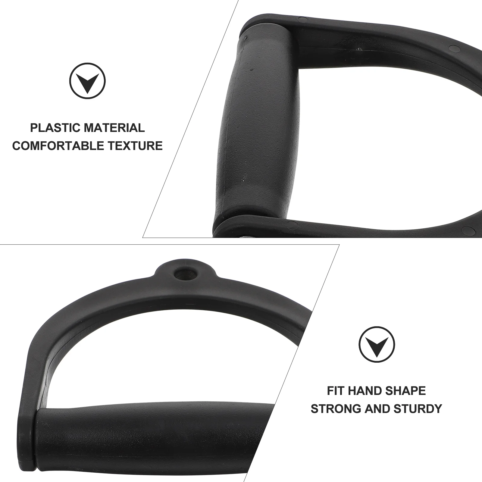 Тренировочные кольца ручка для упражнений большая Противоударная черная