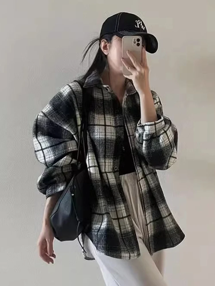 Южная Корея Шикарная осенне-зимняя классическая однобортная свободная