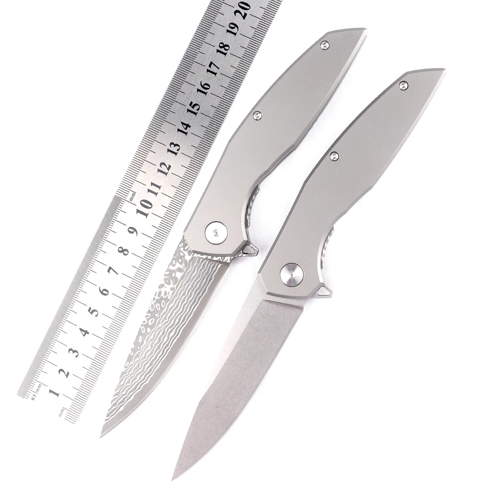 

Складной нож-раскладушка, клинок D2 с титановой ручкой, уличный инструмент для кемпинга, охоты, рыбалки, фруктов, повседневного использования