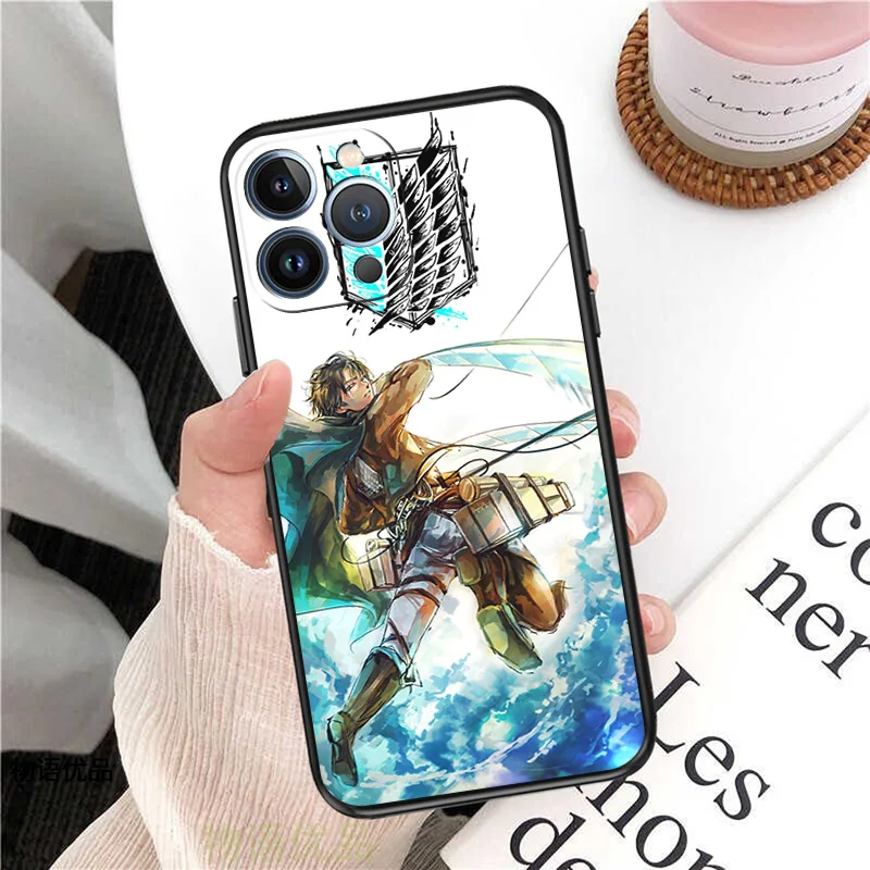 Для iPhone 13 12 11 Pro Max Mini XS XR X 7 8 6s Plus SE 2022 Levi чехол с мультипликационным принтом атака