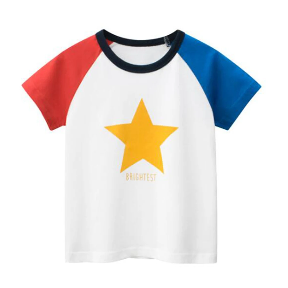 

Boys Shirts Summer Cotton Star Print Fashion Birthday Kids Boutiuqe Clothes
