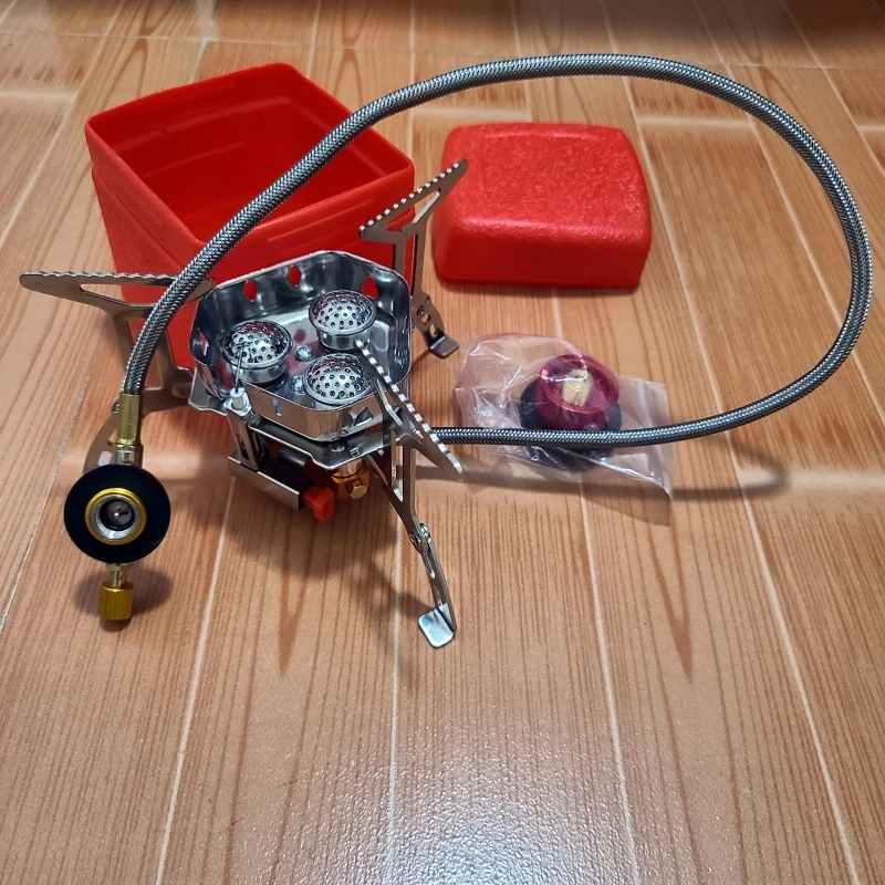 Туристическая газовая горелка с тремя головками 5800 Вт