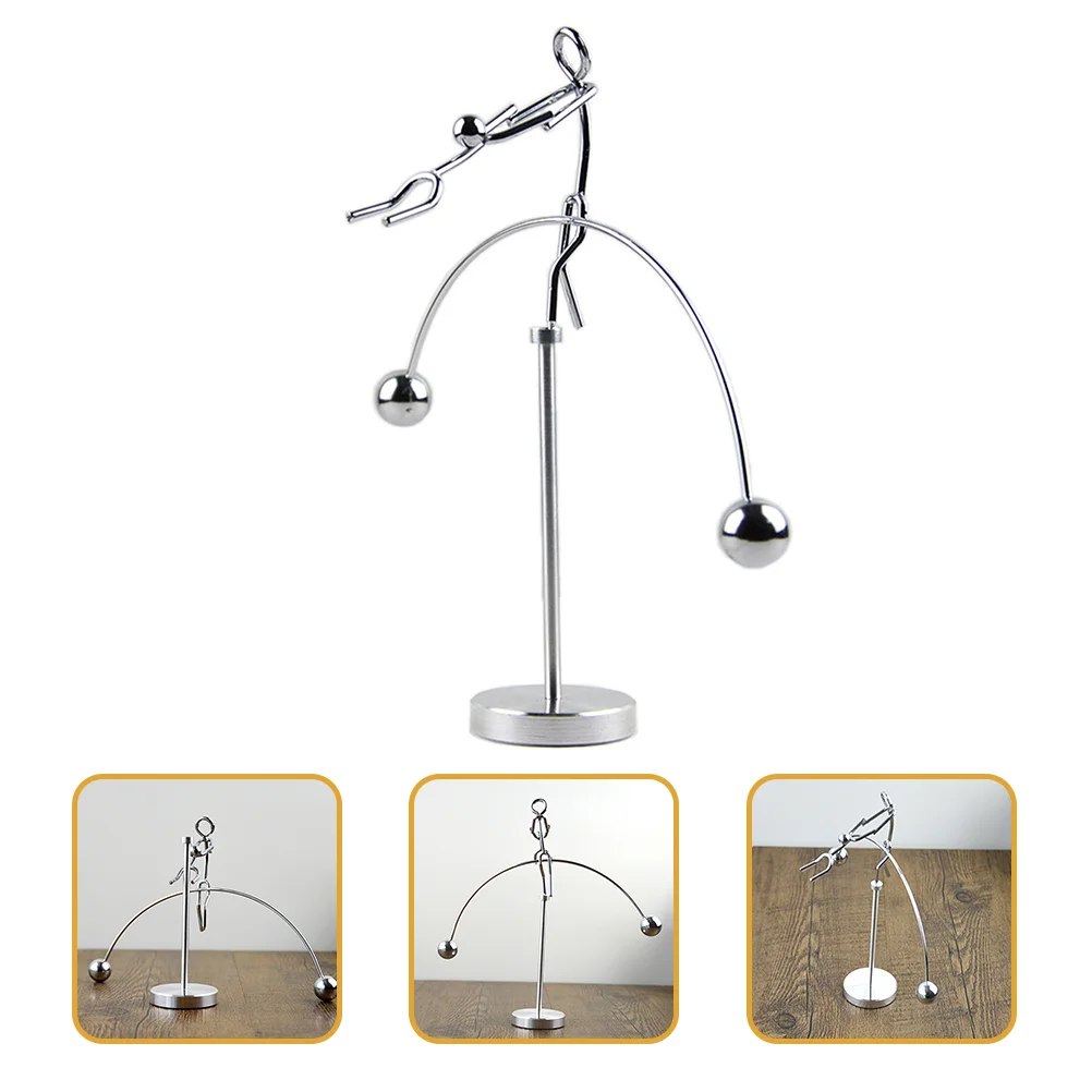 

Toy Balancing Balance Physics Desk Metal Motiontoys Desktop Perpetual Steel Science Psychology Decor Weightlifter Statue Couple
