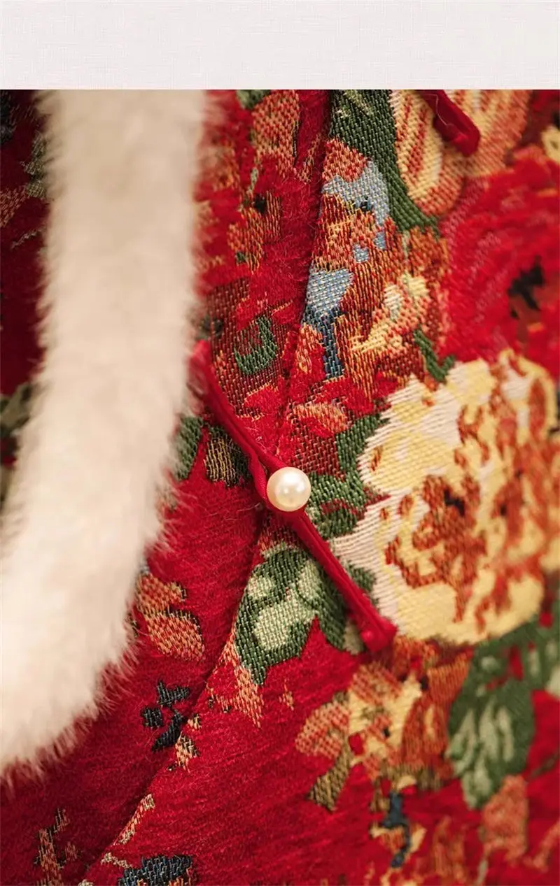 Жилет в китайском стиле Осень-зима 2023 хлопковое пальто с северо-восточными