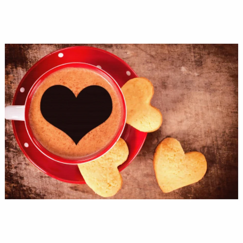 

Kamy Yi 5D Diamond Painting Love Coffee diy Hand Drilled Full Diamond Inlaid Embroidery Craft Painting Decorative Home