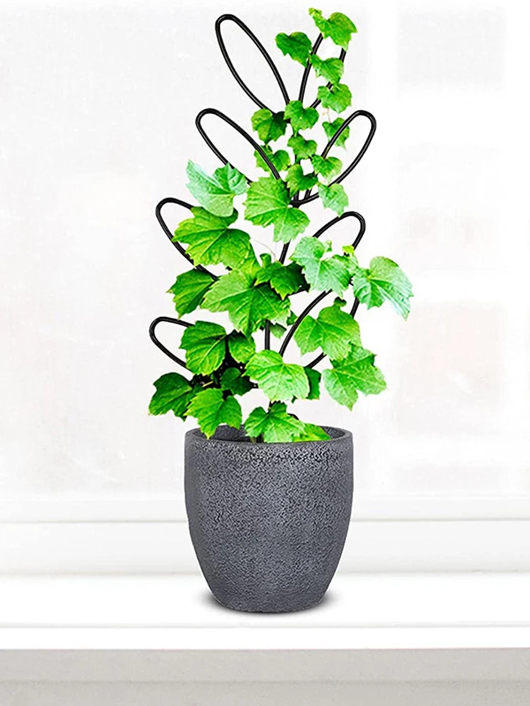 

1Pcs Plant Stand Holder Vine Rack Leaf Shape Ornamental Metal Flower Stand Plant Trellis Flower Vegetables Rack Wholesale