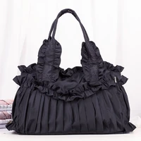silk cloth pleated flower shoulder bag large capacity handbag 2022 new fashion trend leisure trend versatile fashion womens bag