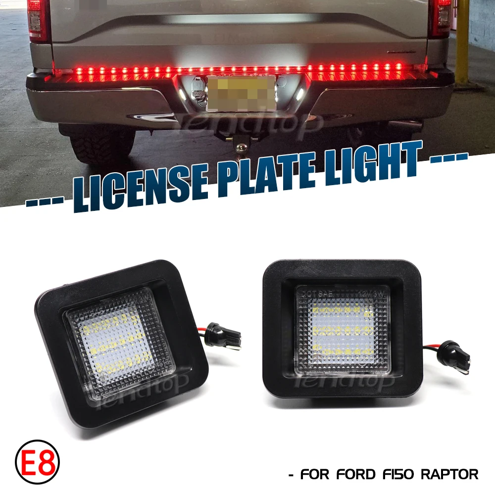 

2 шт. для Ford F150 2015-2018 Raptor светодиодный номерной знак светильник Лампа 6000K белый светодиодный номер задняя лампа для автомобиля Canbus без ошибок