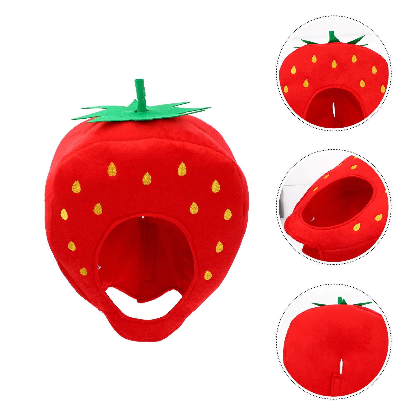 

Hat Strawberry Costume Plush Fruit Headwear Adult Party Cosplay Novelty Funny Photo Headgear Pillow Cute Toy Carnival Stuffed