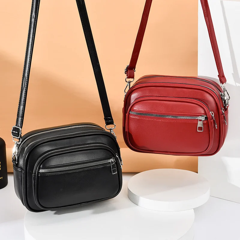 

Women's Bag New Crossbody Shoulder Mini Simple Soft PU Leather Fashion Woman s Casual Round Messenger s