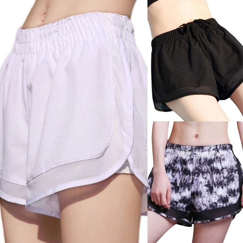 

Женские шорты Y1QE с высокой талией для спортзала, йоги, быстросохнущие трёхточечные шорты для бега, спортивные шорты для тренировок, спортив...