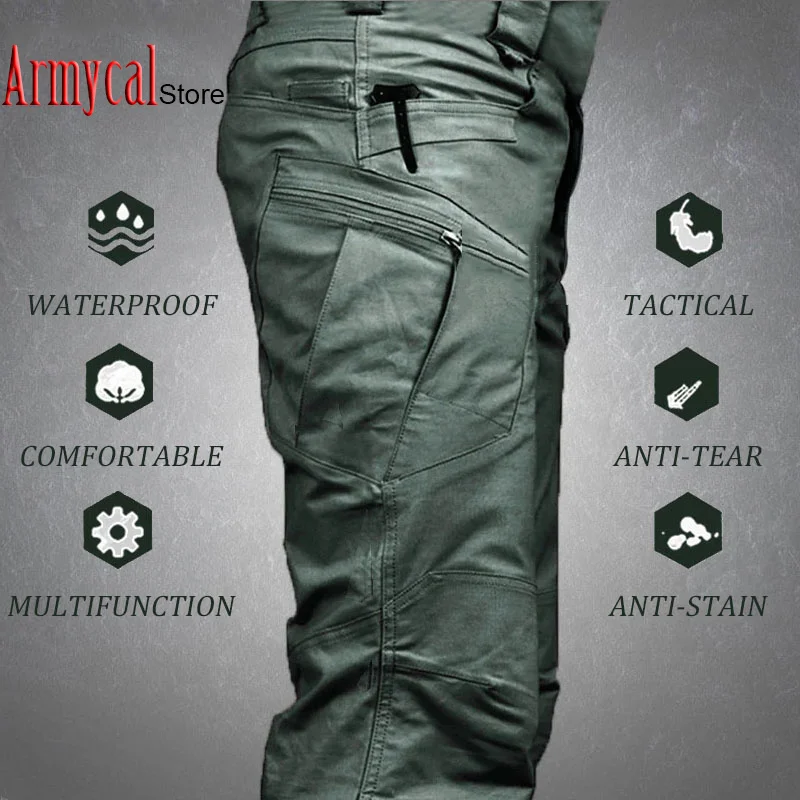 

Tactical Cargo Pants Men Outdoor Waterproof SWAT Combat Military Camouflage Trousers Casual Multi Pocket Pants Male Work Joggers