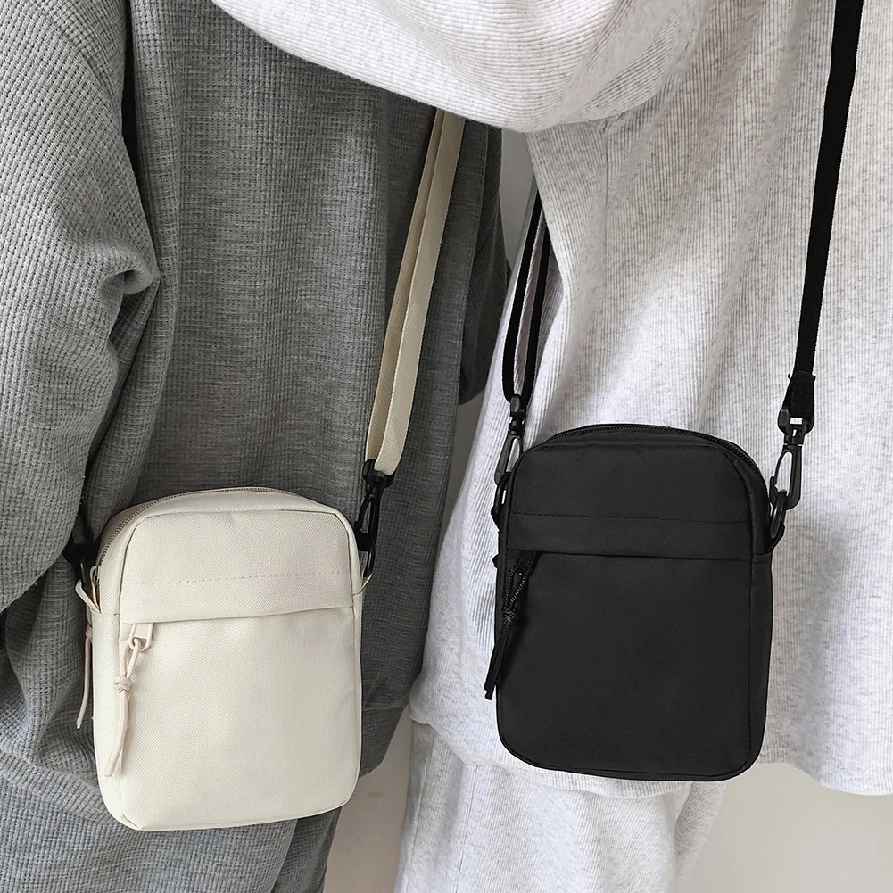

Холщовая женская сумка через плечо, трендовая 2023 сумка на плечо из ткани Оксфорд, Корейская однотонная Студенческая сумка для телефона, простая сумка для покупок, кошелек