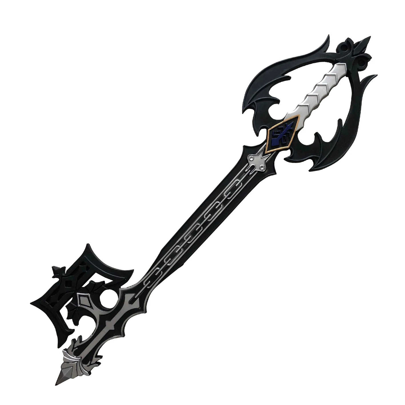 Фото Декоративный меч Kingdom Hearts Key Oathkeeper Oblivion Keyblade, реквизит для игровых аксессуаров, с рукояткой из ПУ, для косплея, подарок №2
