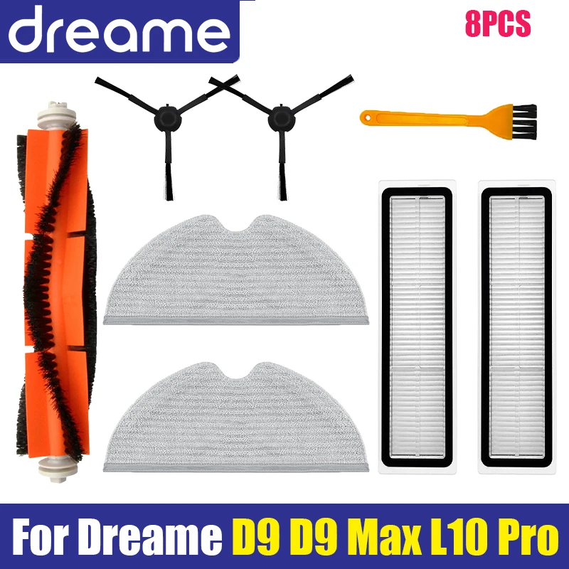 

Подходит для Dreame D9, D9 Max, L10 Pro, Trouver LDS Finder), роликовая боковая щетка, швабра, резервуар для воды, фильтр, пылесборник, аксессуар, часть