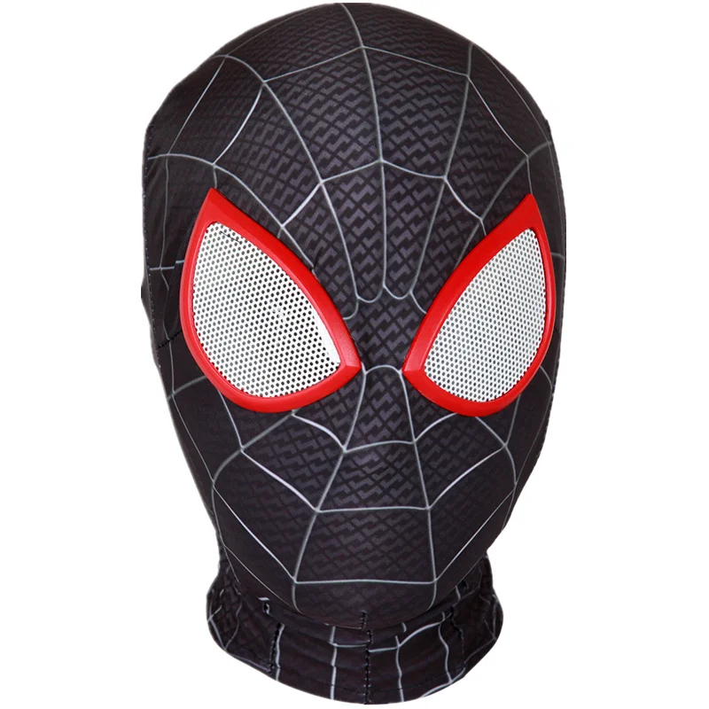 

Miles Morales Masks Superhero Peter Parker Raimi Spider Masks Man Lens Prop Face Mask Halloween Cosplay For Men Halloween Party