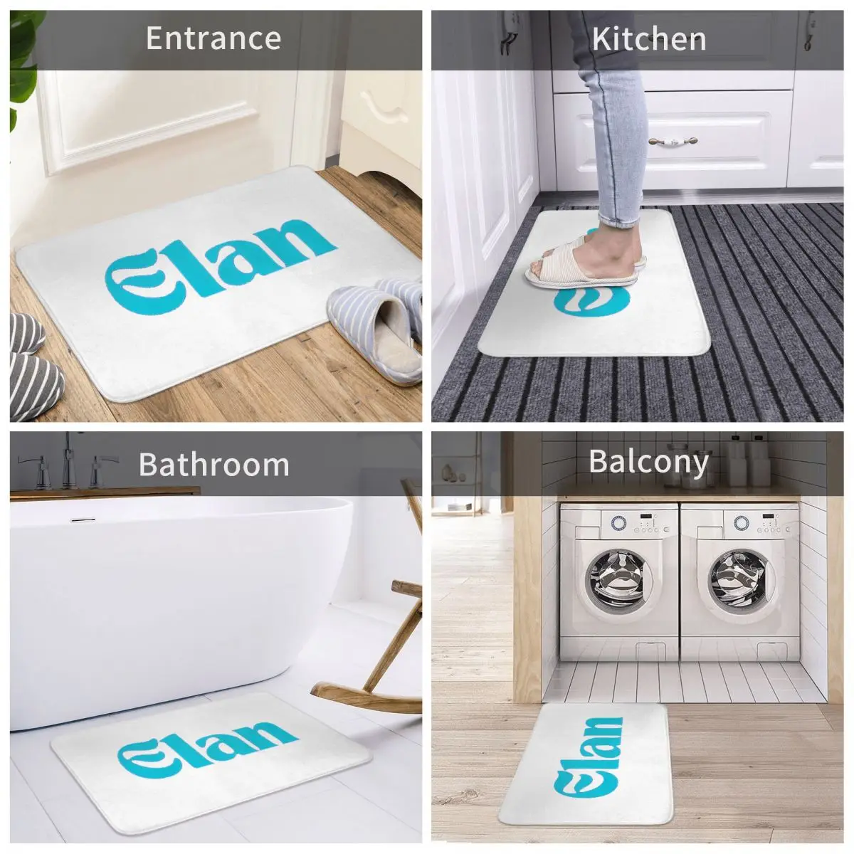 Elan антискользящий водонепроницаемый коврик для ванной