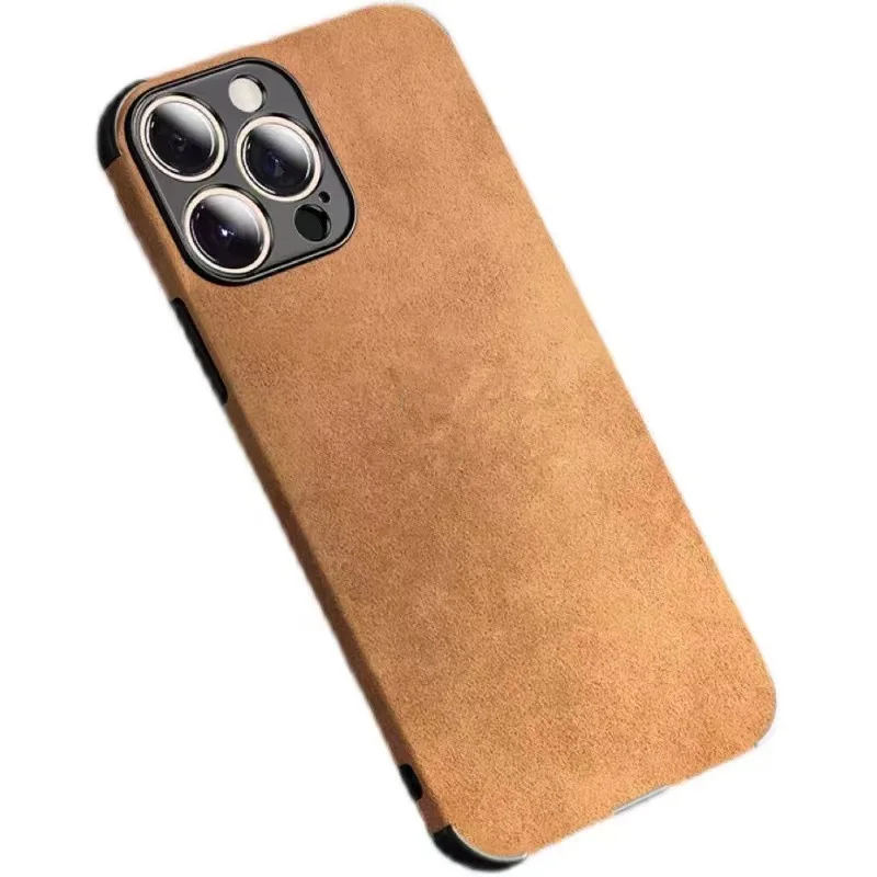 

Fabric Lambskin Airbag Phone Shockproof Case For Iphone 11 Case 14 12 13 Pro 13 12 Mini Max Xr 7 8 Plus Se Lens Protection Cover