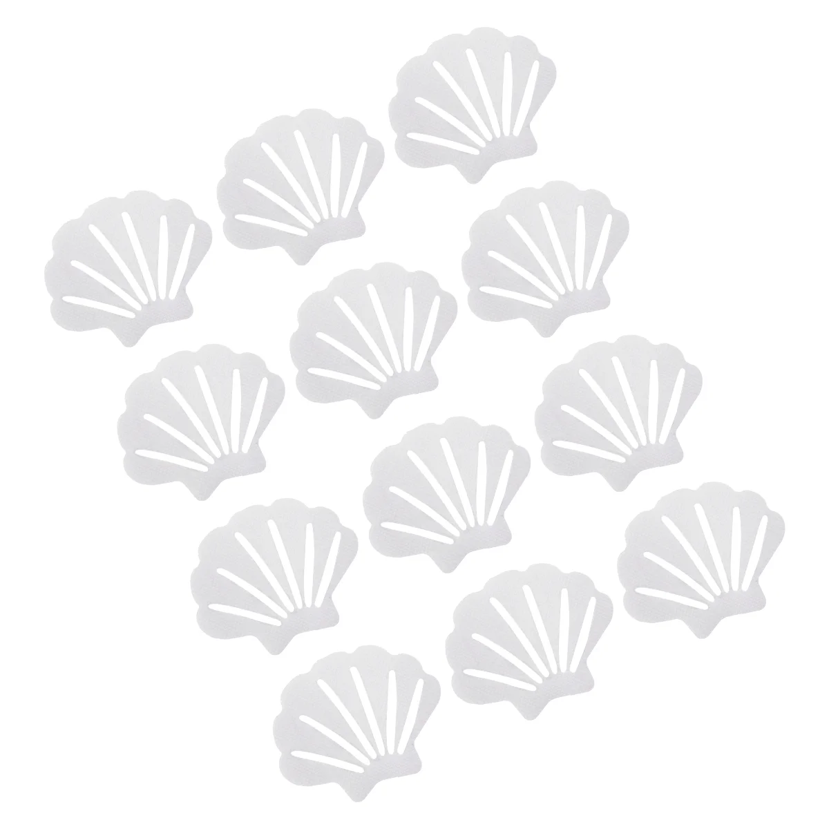 

12pcs Bathroom Antislip Stickers Shell Shape Bathing Safety Floor Decals