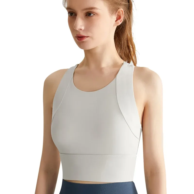 Летний женский жилет для йоги с нагрудной подушкой спортивные топы тренажерного