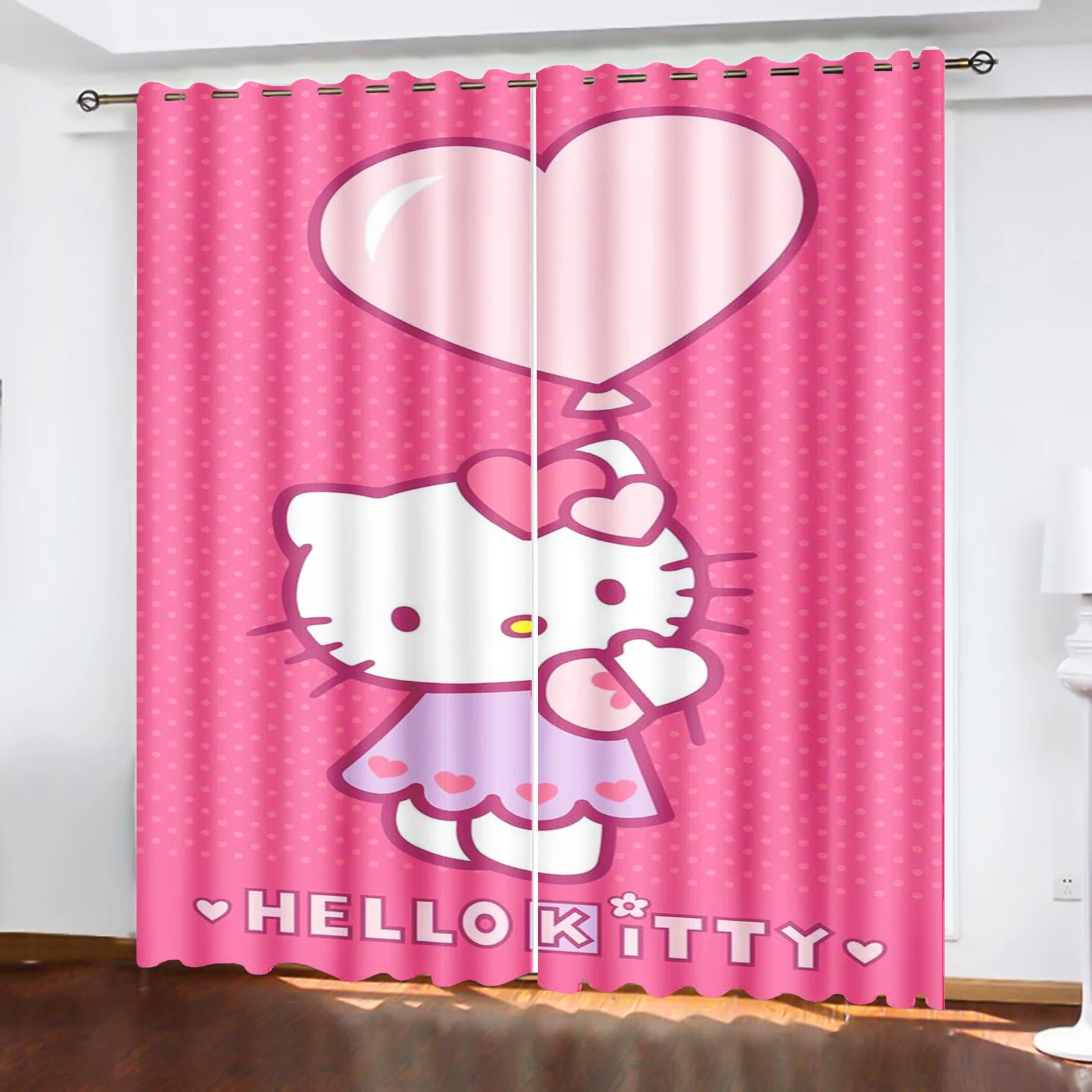 Holle Kitty Балконная ширма Гостиная Спальня Плотные шторы 100% полиэстер Домашний