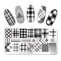 pict you check pattern nail stamping plates stainless steel nail idea nail art image plate nail stencil tools