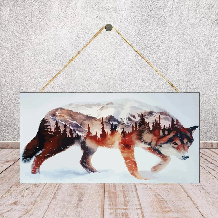 

«Волк», деревянное украшение для дома