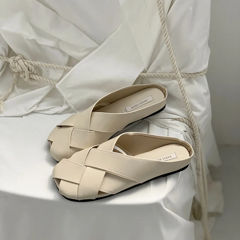 

Сандалии женские с открытым носком, пикантные пляжные туфли на плоской подошве, с вырезами, модная повседневная элегантная обувь, лето 2022