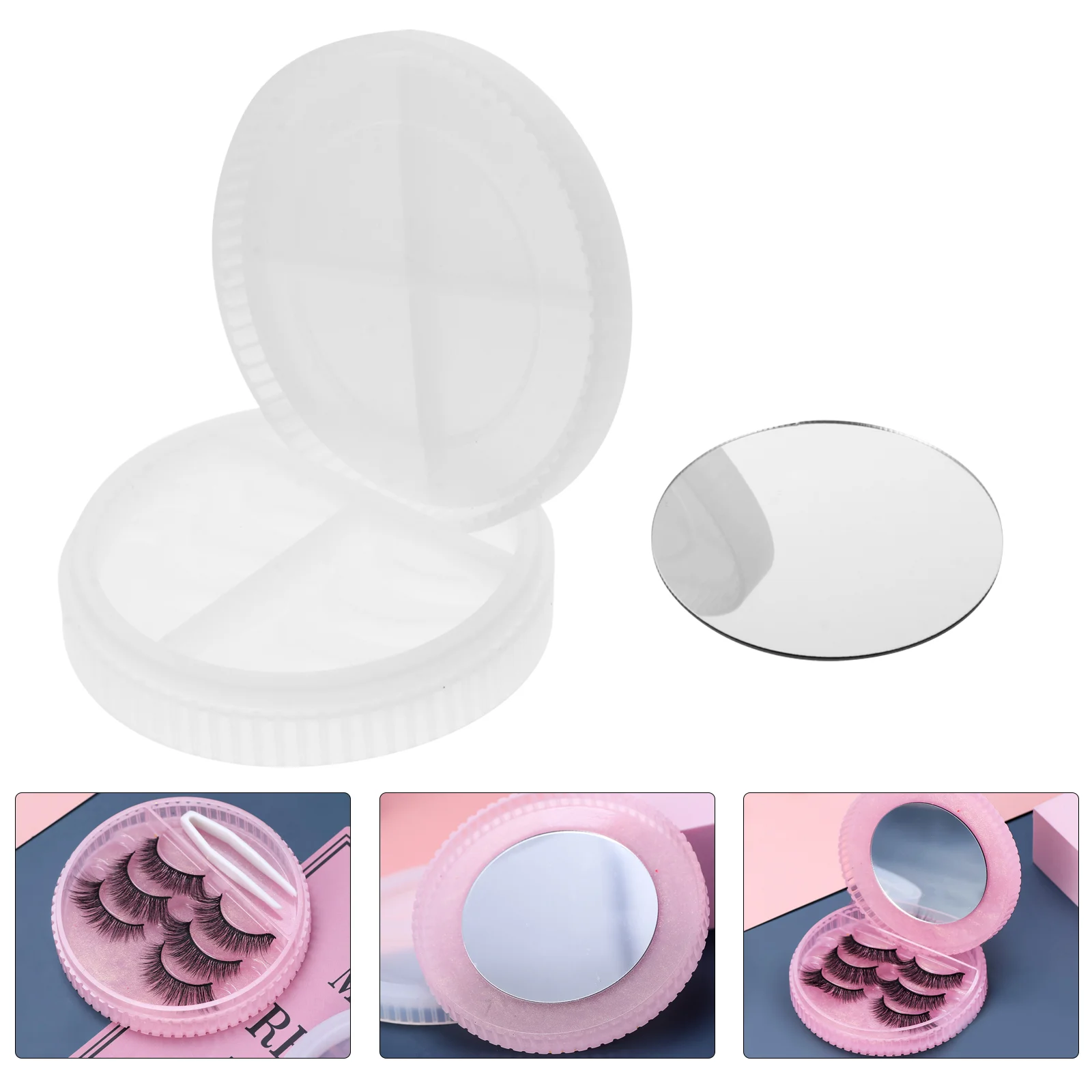 

Mold Box Eyelashes Silicone Container Tray Makeup Diy Mirror Epoxy Storagecasting Casecare Eyelash Jewelry Craft Holder Eyelashe