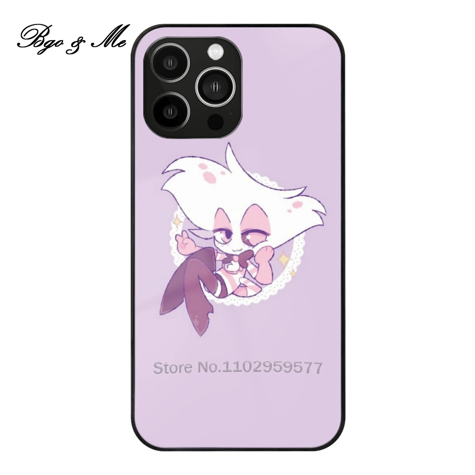 

Vibing Angel Dust Glass Case For Iphone 15 14 13 12 Pro Max Tempered Phone Cover Angel Dust Hazbin