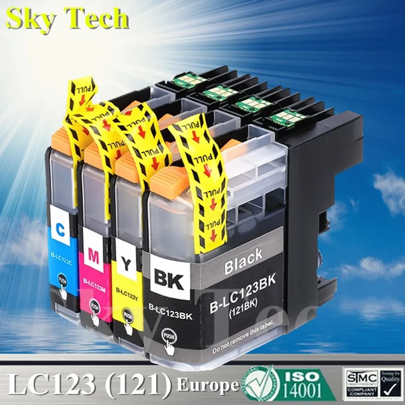 Совместимый картридж Sky LC123 LC121 для Brother MFC-J4510 J4610 J4410 J4710 J132W J152W J552 J752 J470 J650 J870 J245 и т.