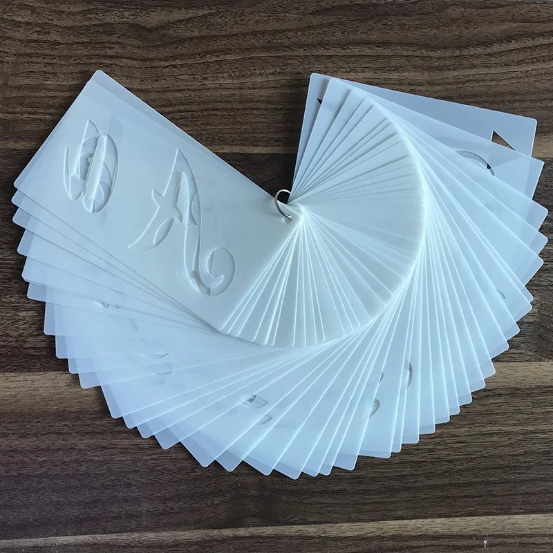 40 шт. многоразовые трафареты букв цифры рукоделие Алфавит ранняя картина на