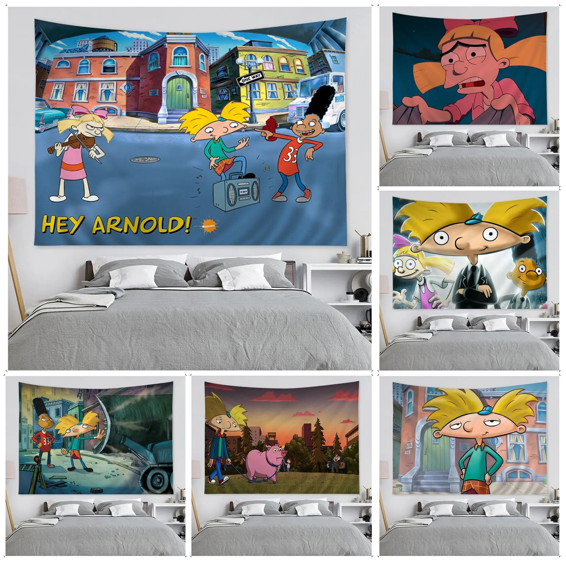 

Hey Arnold Printed Large Wall Tapestry Cheap Hippie Wall Hanging Bohemian Wall Tapestries Mandala Wall Hanging Sheets