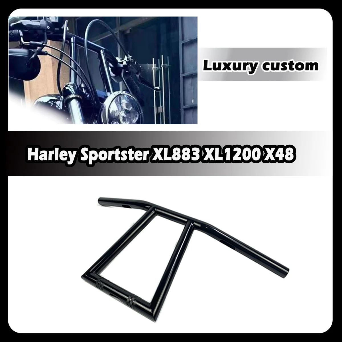 ZDQ Custom мотоцикл 1-дюймовый руль для Harley Sportster XL883 XL1200 X48 Iron