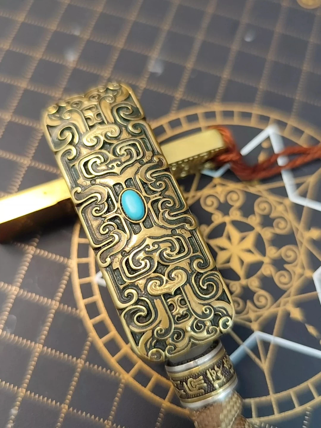 Даже нумерованные латунные подвески для реки от бренда Gu Yi push EDC парные с