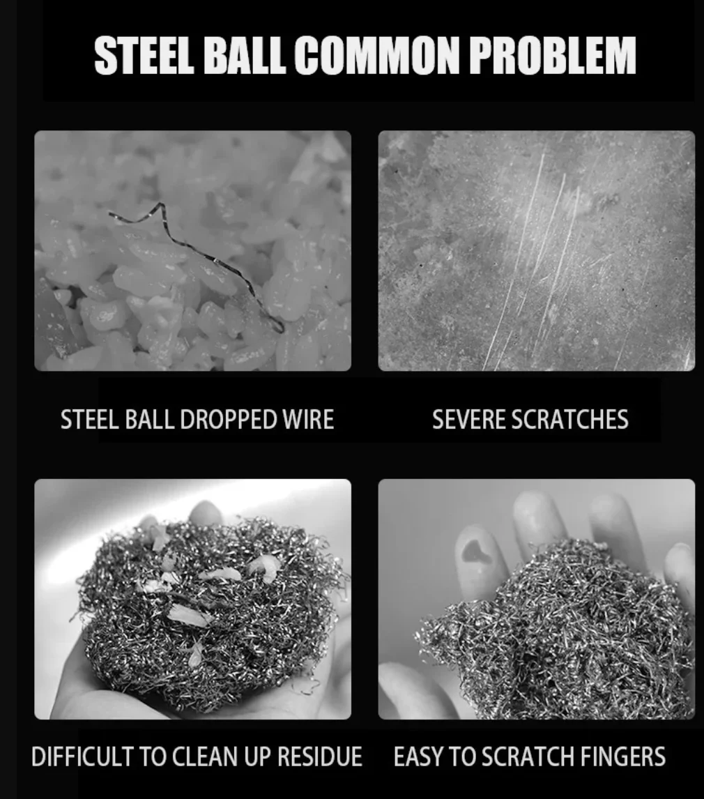 Щетки для чистки кухонного вока из нержавеющей стали доступны 3 размера