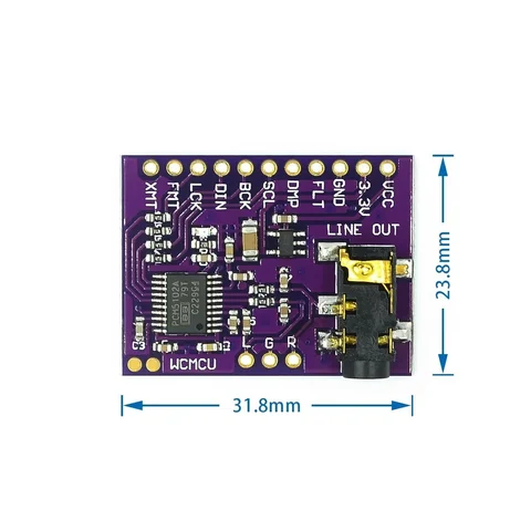 Интерфейс I2S PCM5102 ЦАП декодер GY-PCM5102 I2S модуль плеера для Raspberry Pi PHAT форматная плата цифровая аудиоплата PCM5102A