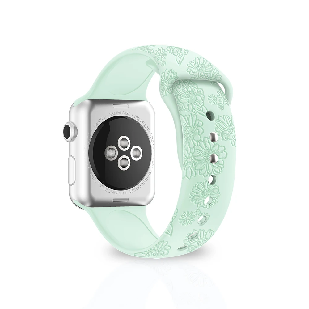 

Ремешок спортивный для Apple Watch Band 44 мм 40 мм 38 мм 42 мм 41 мм 45 мм 49 мм, силиконовый браслет для iwatch series 8 7 6 5 4 3 SE