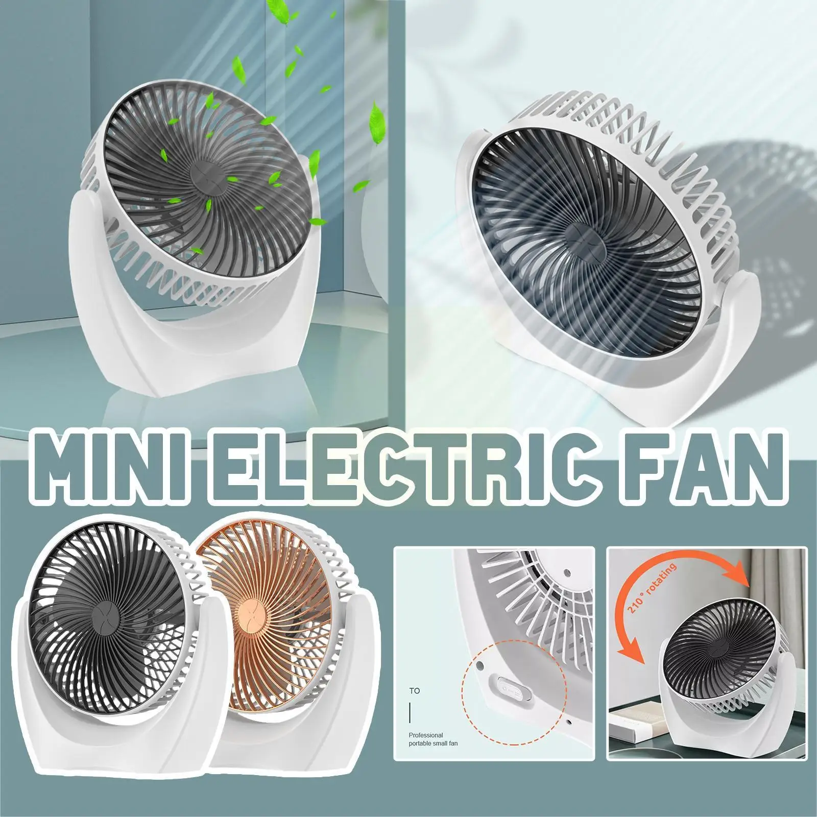 

Cool Summer New Desktop Small Fan Mini Portable Cooler Rechargeable Usb 2 Speed Wind Adjustable Silent Fan For Home Office E0e3