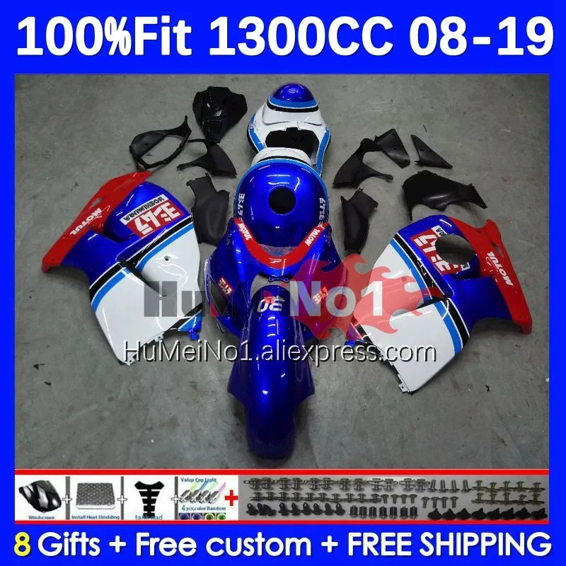 

Корпус для SUZUKI Hayabusa GSXR 1300CC 1300 CC GSXR-1300 29No.166 GSXR1300 08 09 10 11 12 13 14 15 16 17 18 19 обтекатель белый синий