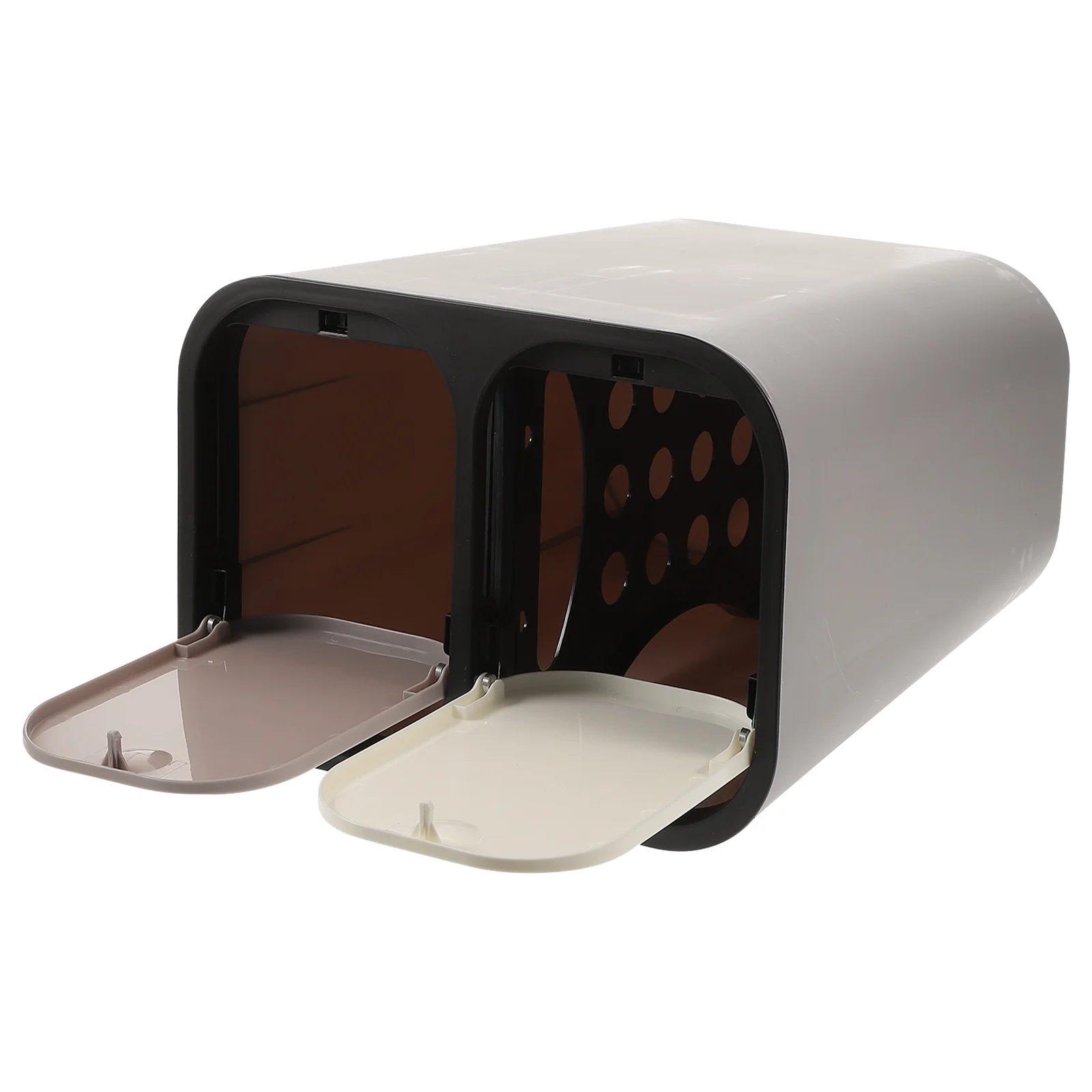 

Plastic Container Lid Sorting Trash Can Waste Bin Pedal Drain Dual Bathroom Garbage Kitchen