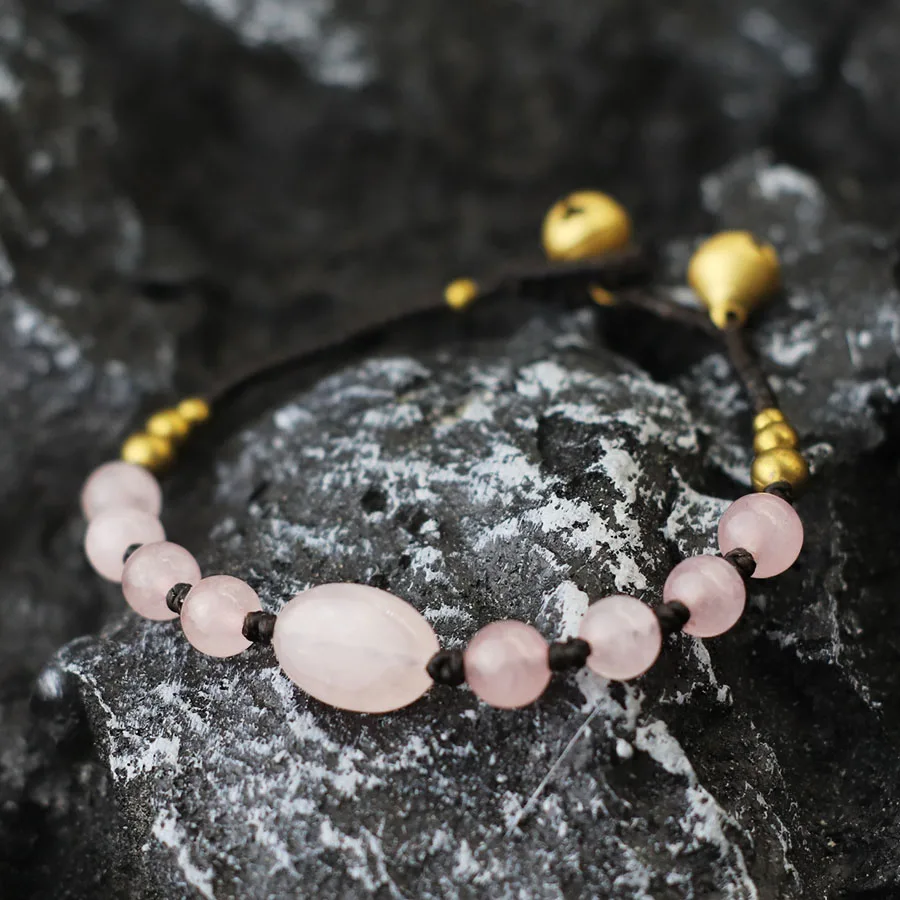 Тканый Женский Браслет В Стиле Бохо С Натуральными Тигровым Глазом Аметистными